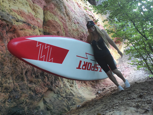 INFLATABLE PADDLE BOARD iSUP RED 10'6