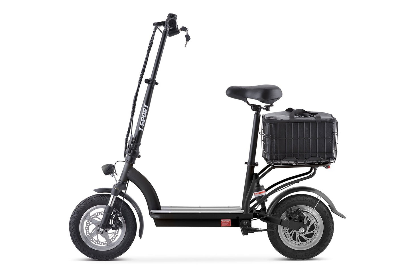 Electric Scooter With Seat And Basket Folding 10AH 350W Black i43