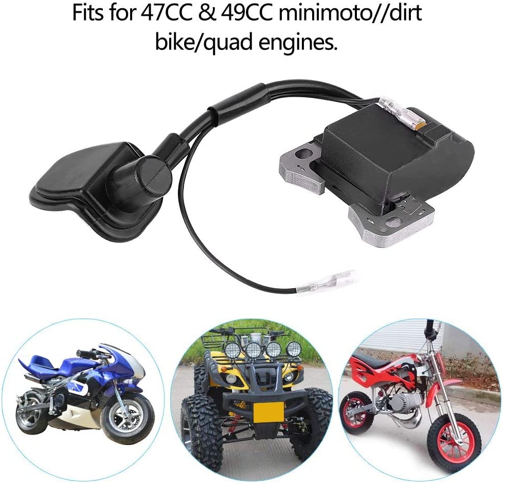 Ignition Coil Replacement Mini Moto for 47cc 49cc Air Cooled Mini motor ATV Dirt Bike Quad