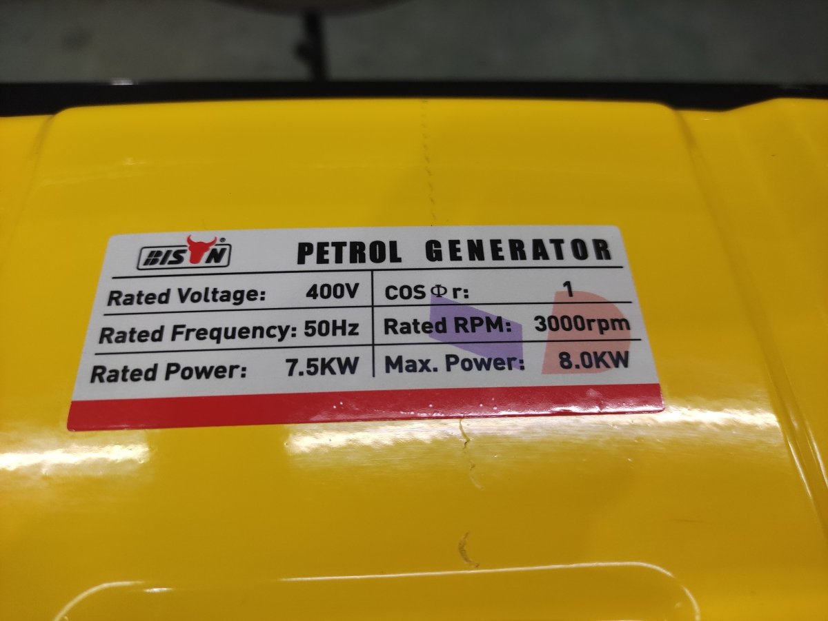 Portable Petrol Generator 8000W 8KW 10KvA 3 Phase 18HP 4 Stroke BS9500