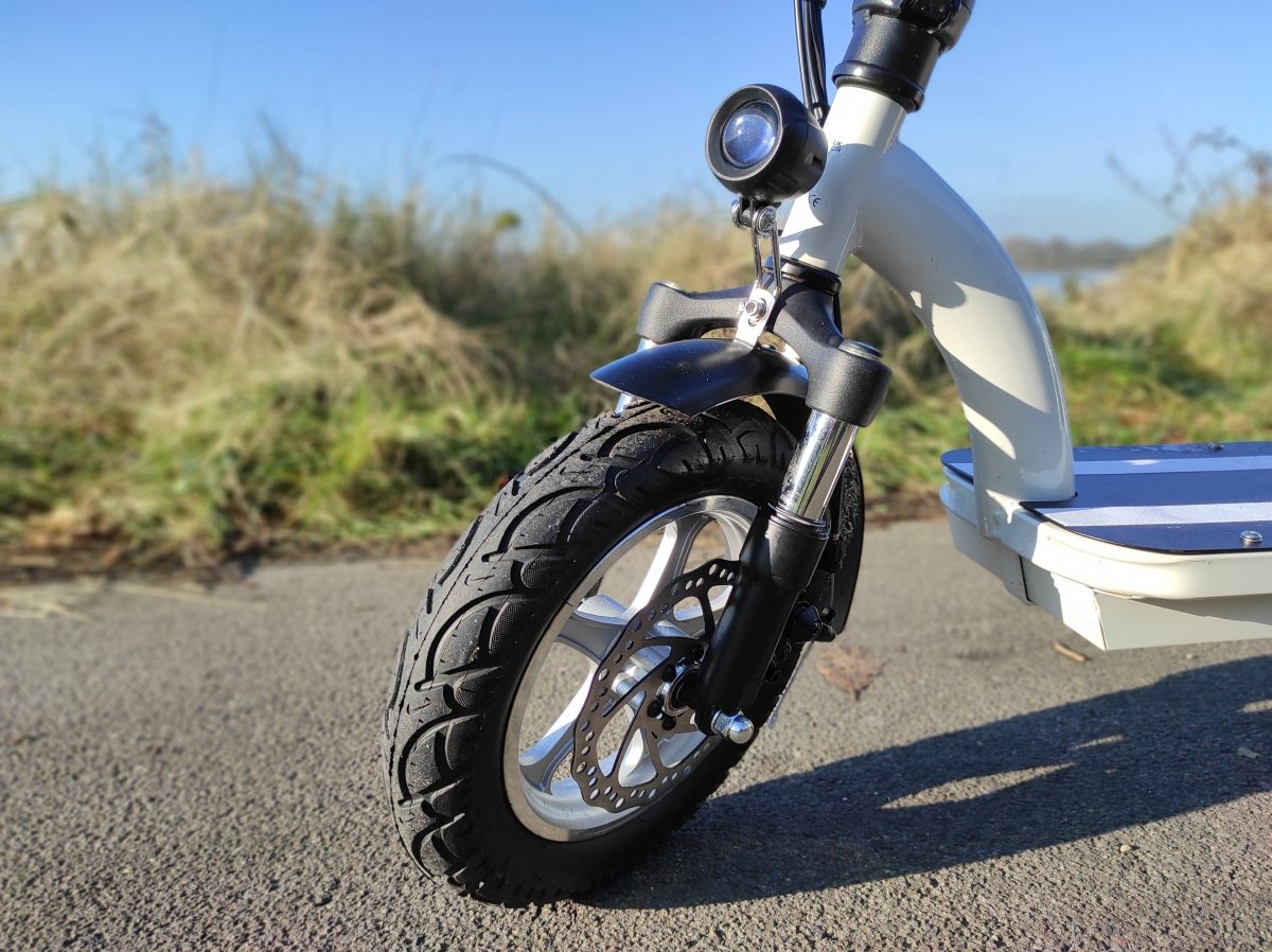 Black Electric Scooter with Seat