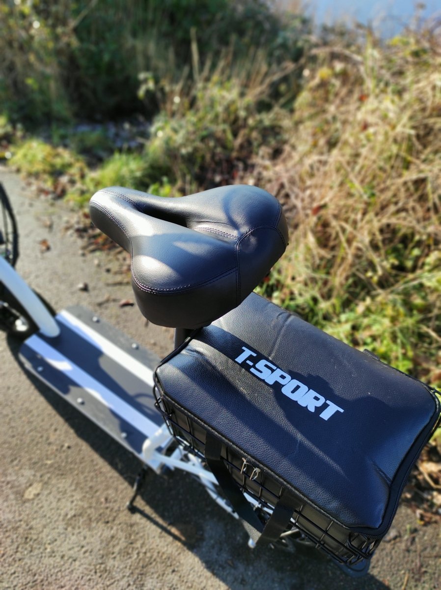 Electric Scooter With Seat And Basket Folding 10AH 350W Black i43