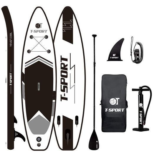 Inflatable Paddle Board SUP Black 10'6"