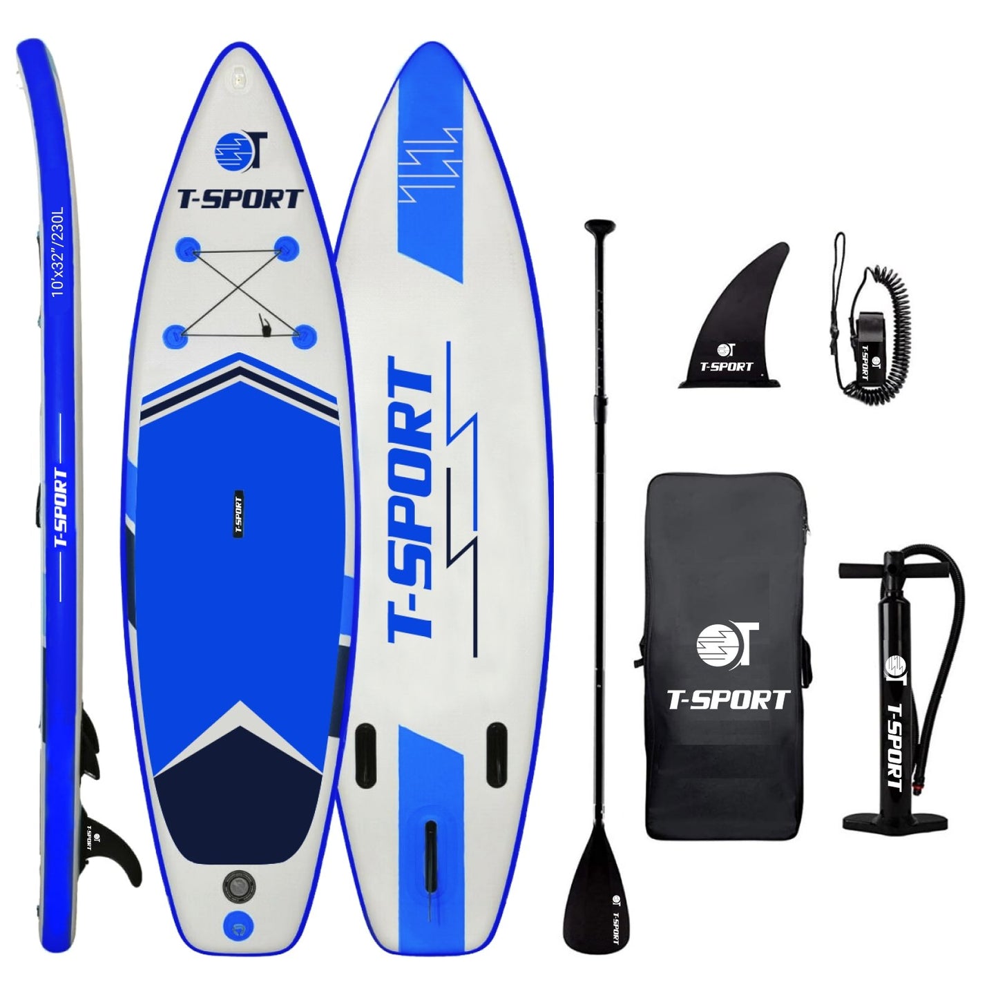 INFLATABLE PADDLE BOARD iSUP BLUE 10'6"
