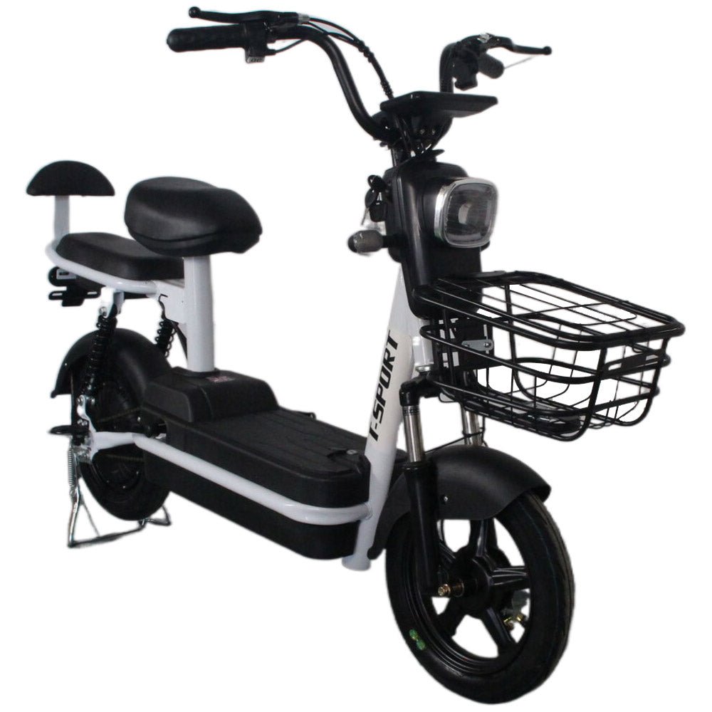 Electric Scooter with Seat and Pedals