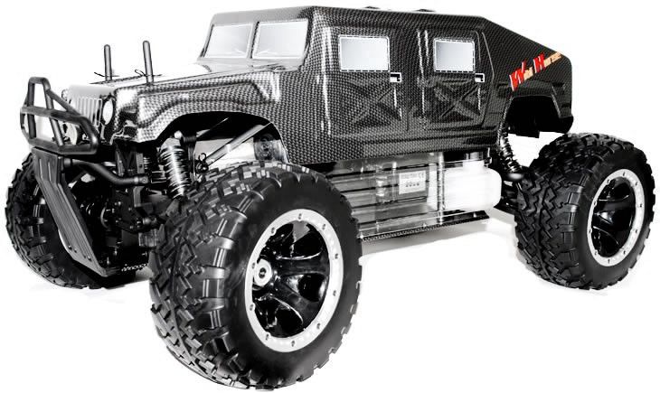 FS RACING 30CC 1/5TH PETROL RC MONSTER TRUCK - HUMMER 2.4GHZ