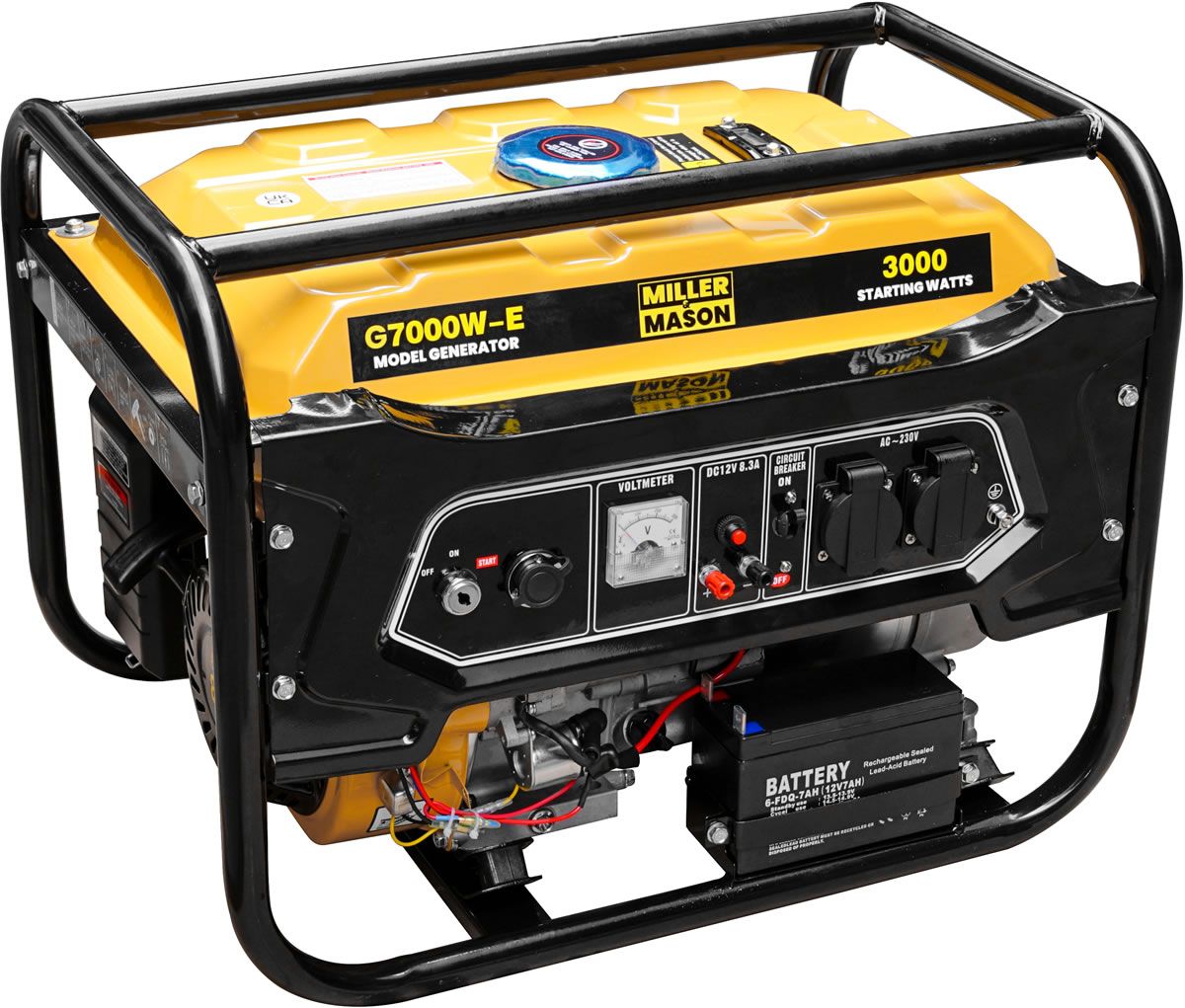 ELECTRIC START PETROL GENERATOR 3.0KW 8HP G7000W