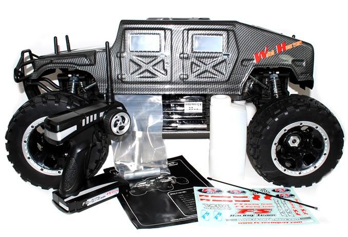 FS RACING 30CC 1/5TH PETROL RC MONSTER TRUCK - HUMMER 2.4GHZ