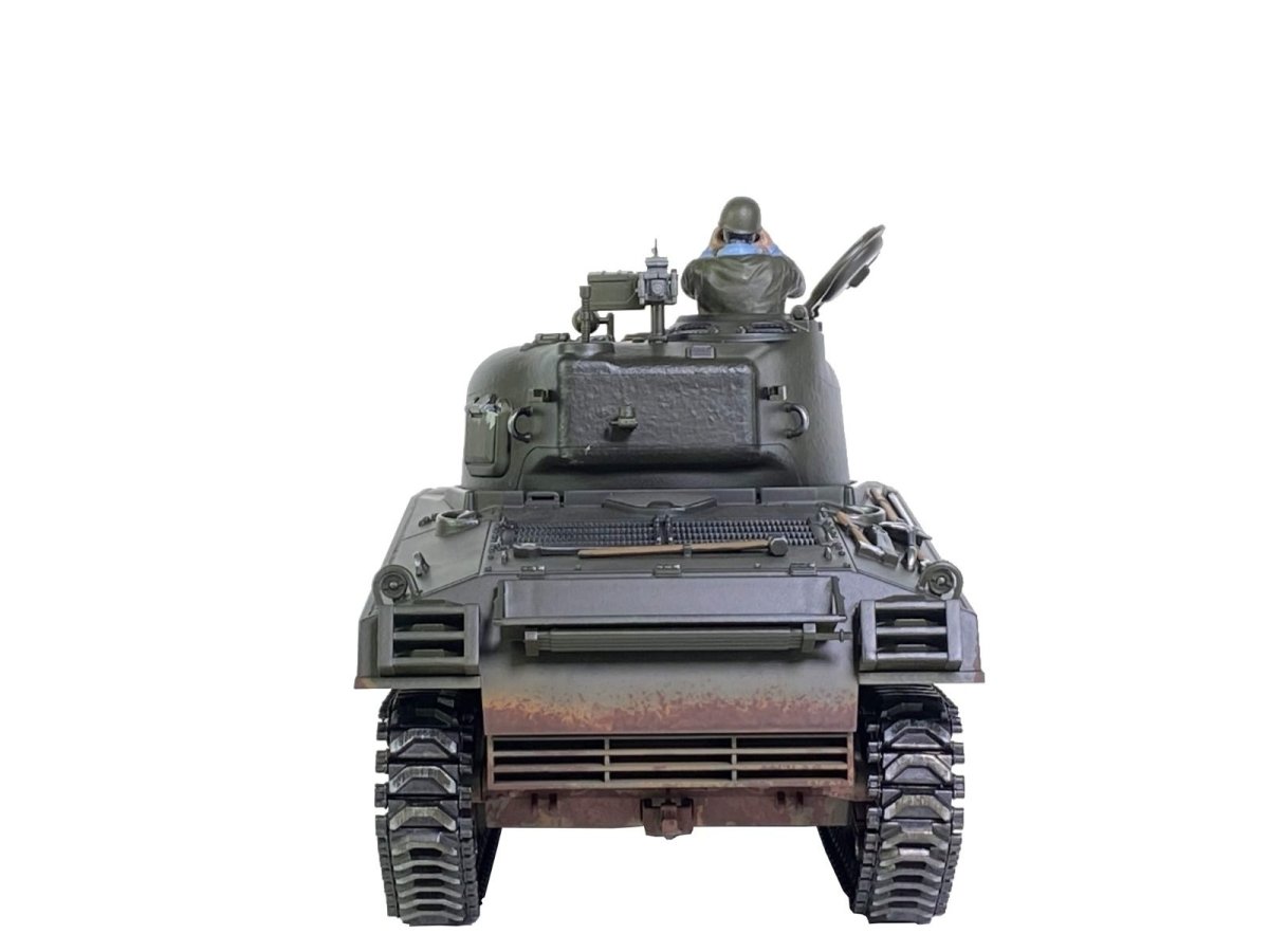 TAIGEN HAND PAINTED SHERMAN RC TANK - 360 TURRET AND METAL PARTS