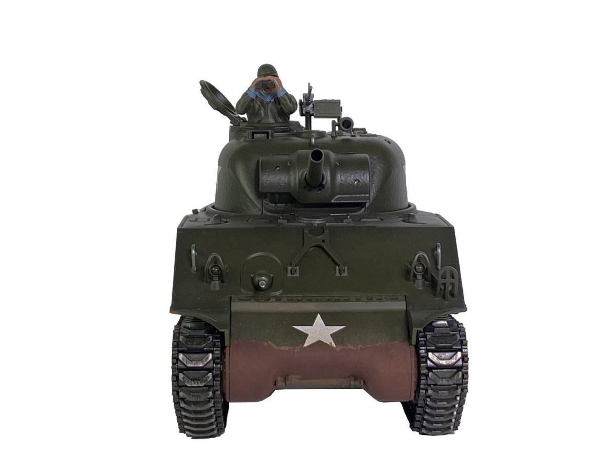 TAIGEN HAND PAINTED SHERMAN RC TANK - 360 TURRET AND METAL PARTS