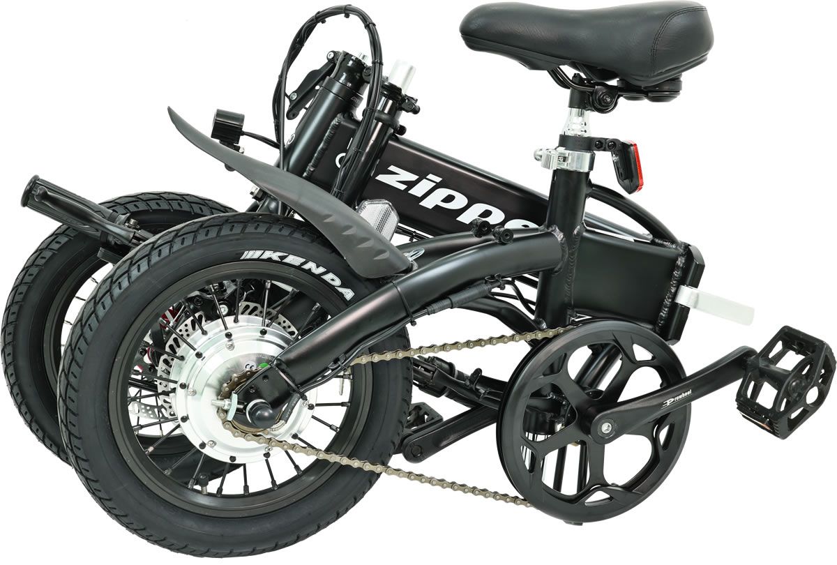 COMPACT FOLDING ELECTRIC BIKE E-BIKE MATT BLACK 10AH 250W