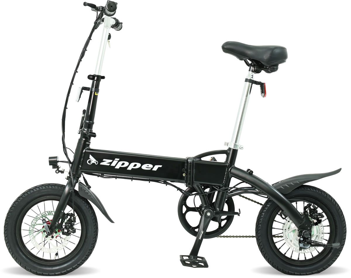 COMPACT FOLDING ELECTRIC BIKE E-BIKE MATT BLACK 10AH 250W