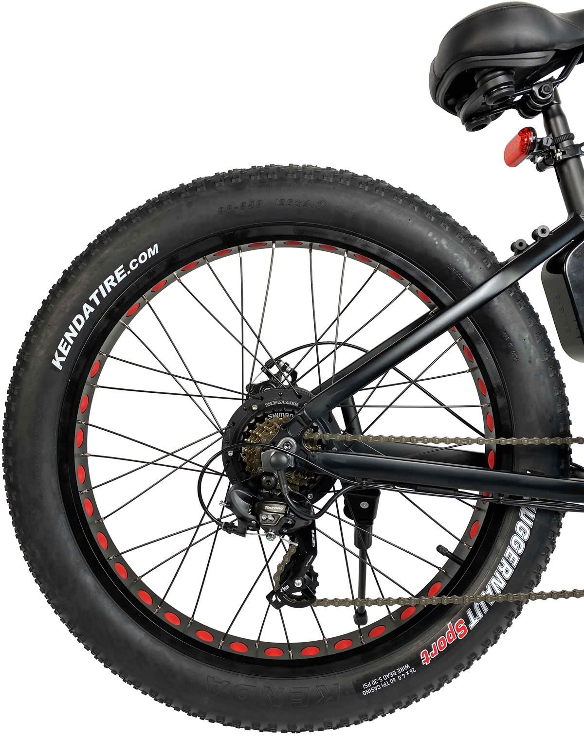 ELECTRIC FAT BIKE 26" MTB MATT BLACK